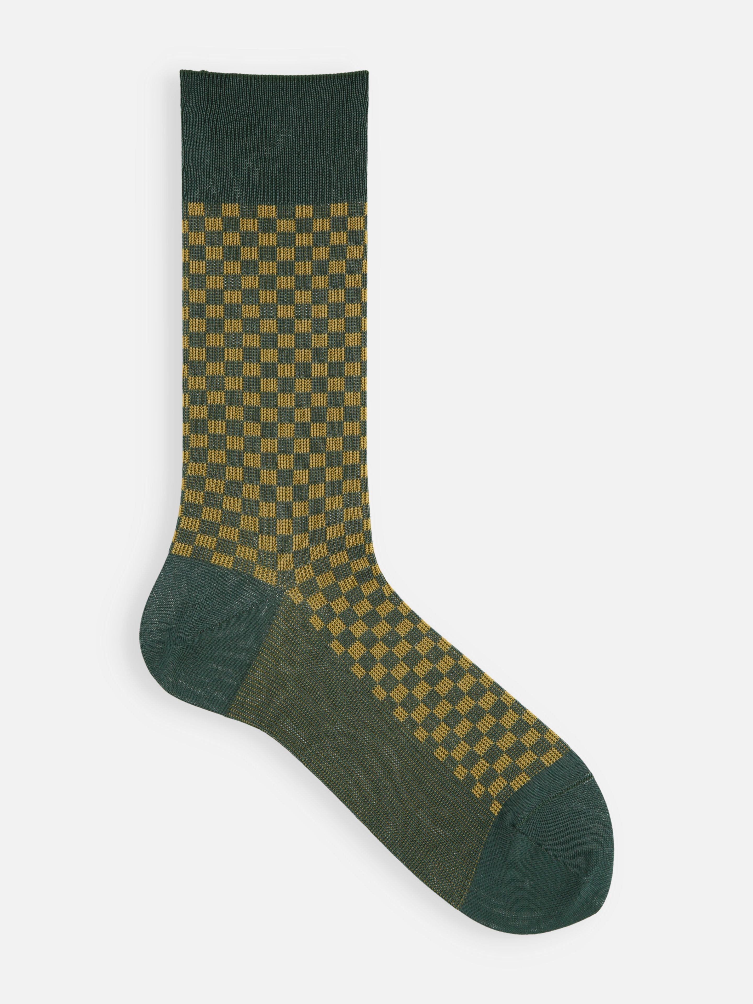 Damier Pattern Mid-Calf Socks