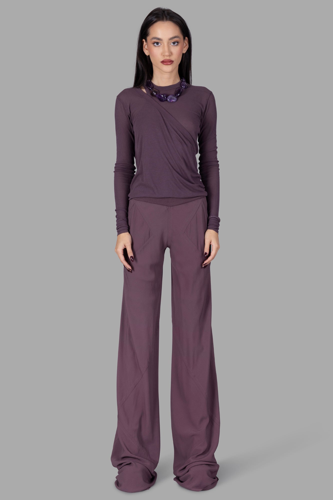 Silk Bias-cut Trousers