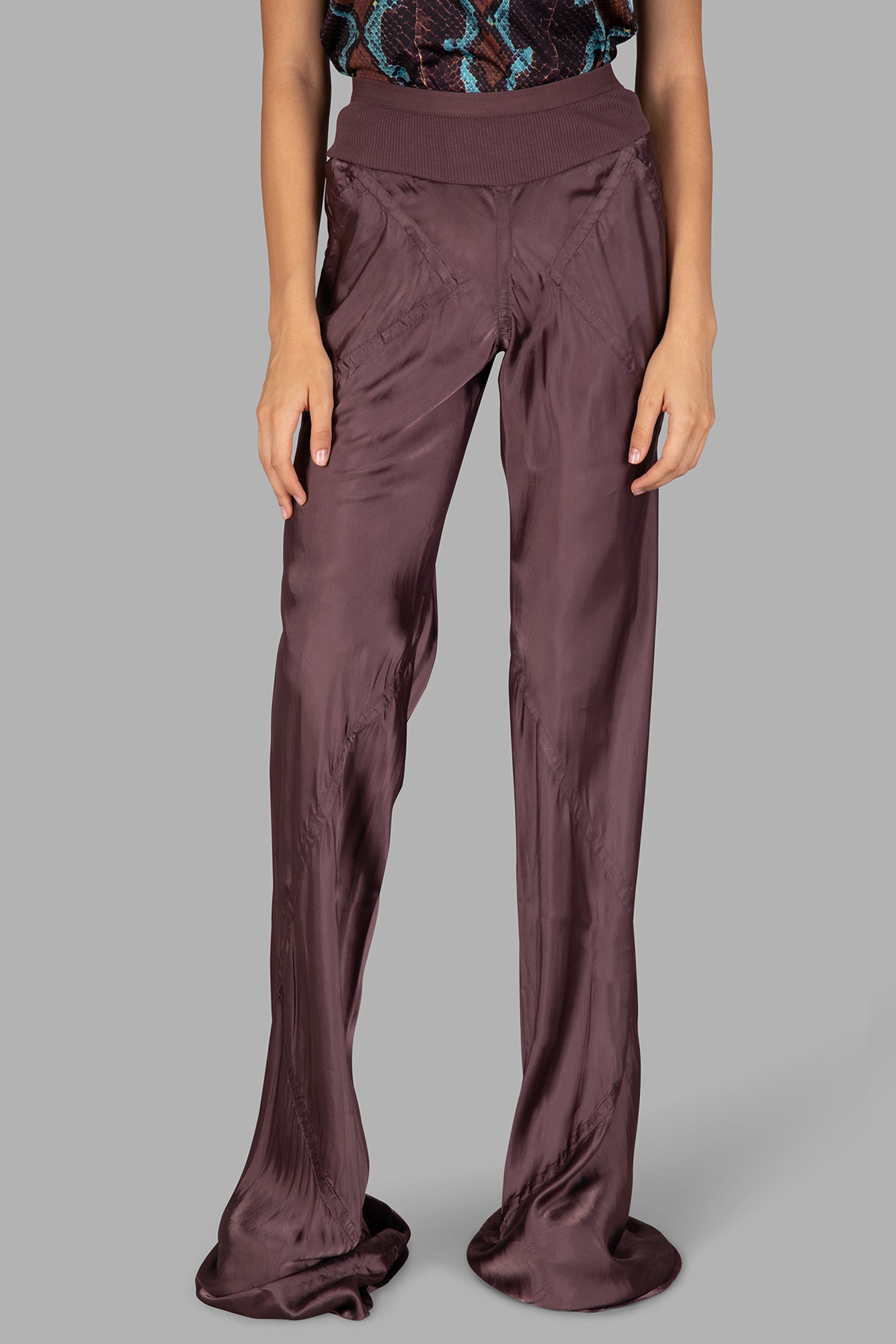 Purple Floor-Length Pants