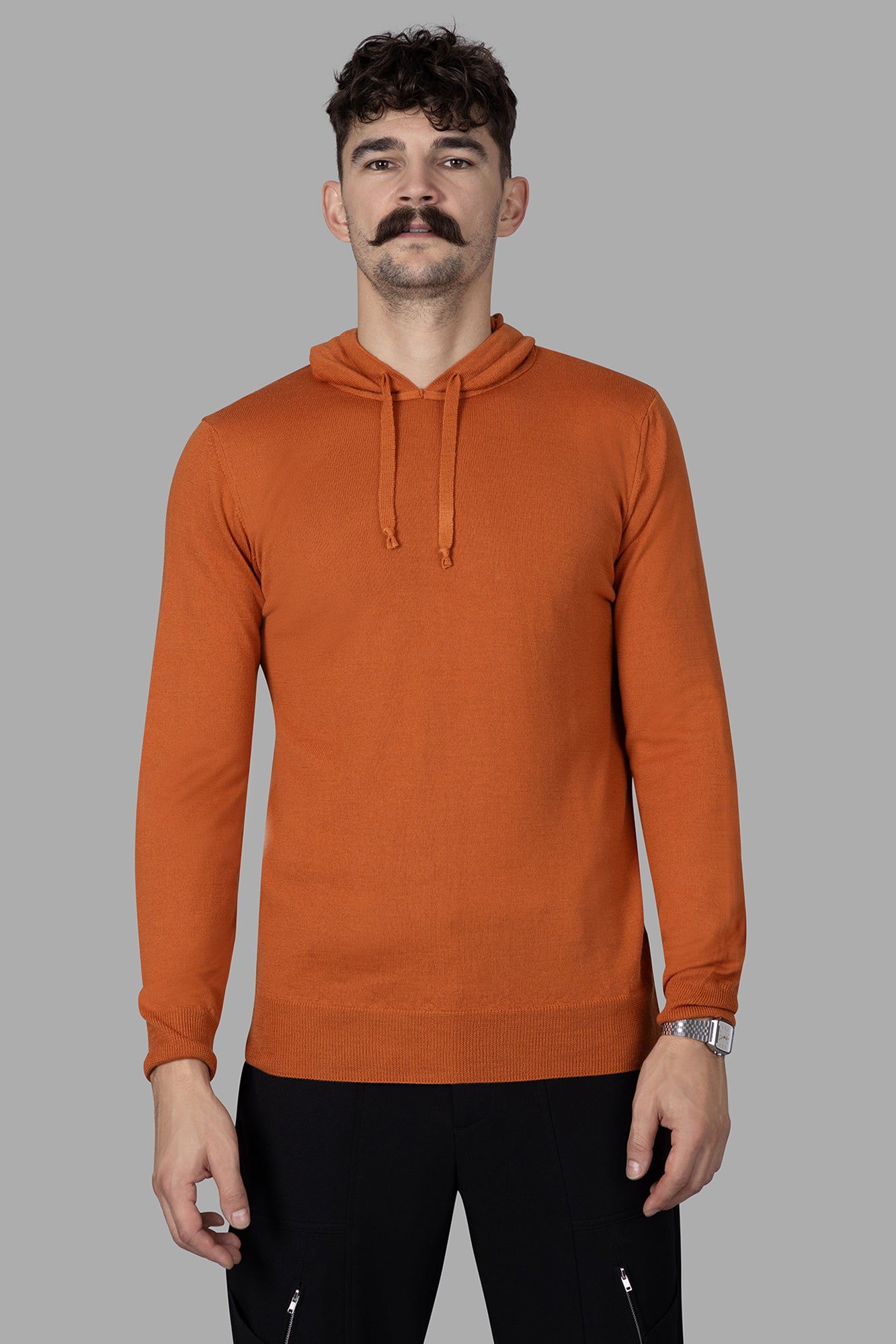 Orange Fine-knit Sweater