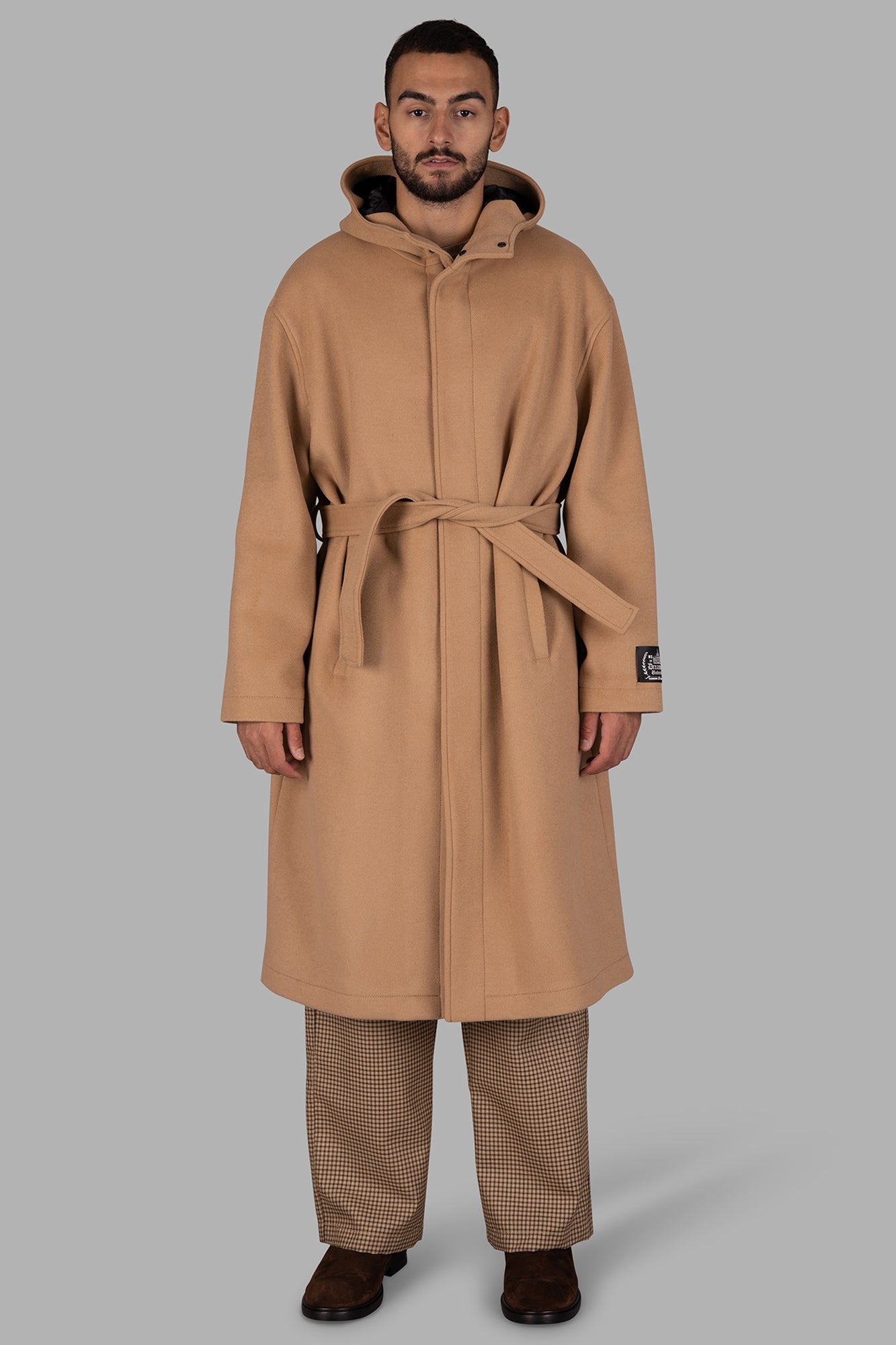 Hooded Camel Coat