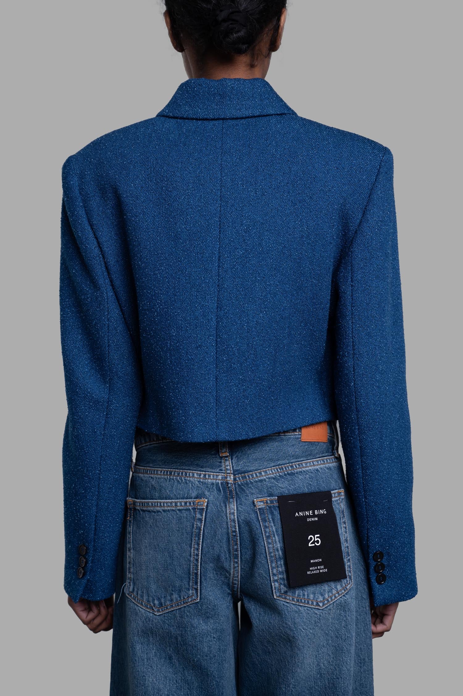 Cropped Drawstring Blazer