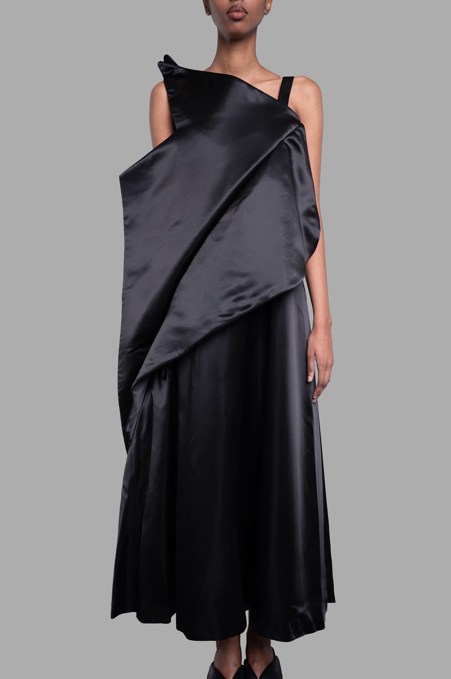 Asymmetric Dress in Black