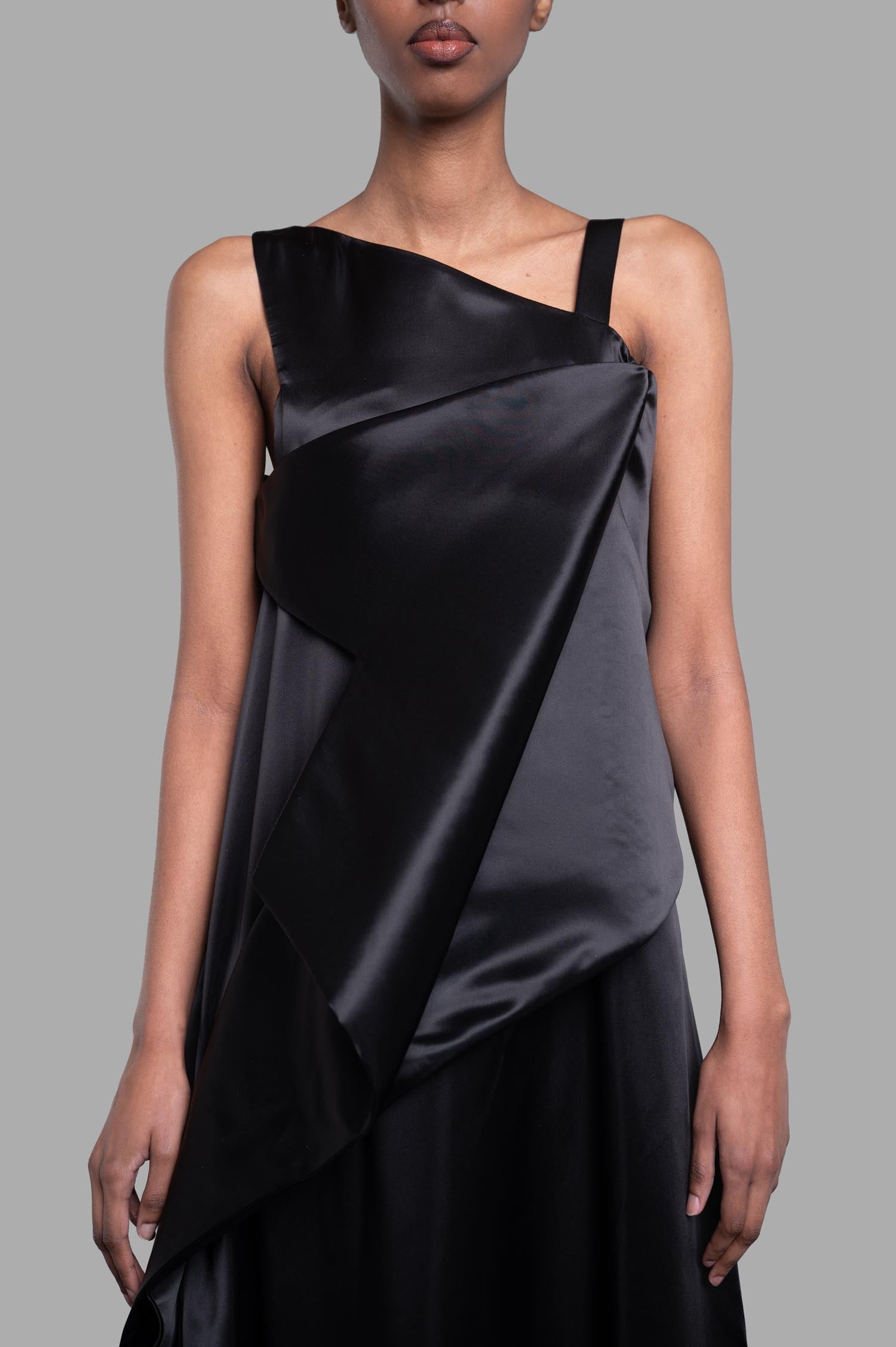 Asymmetric Dress in Black