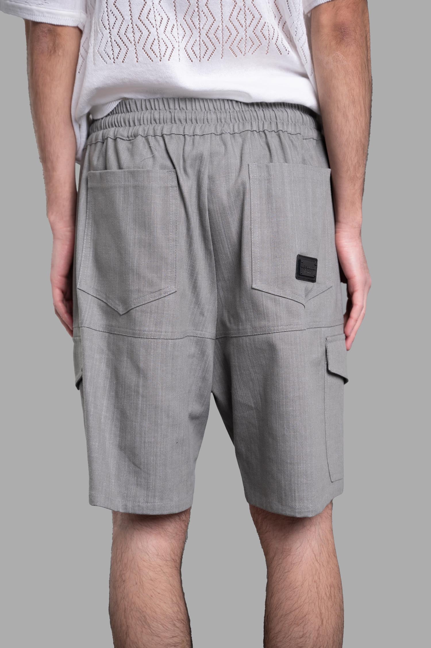 Drawstring Bermudas in Grey