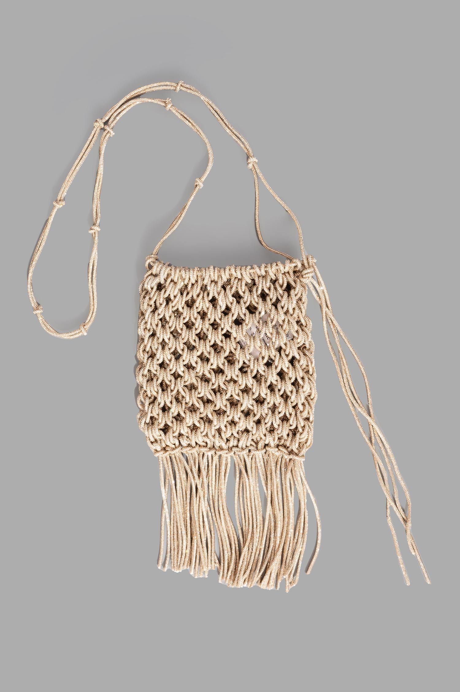 Gold Macrame Bag
