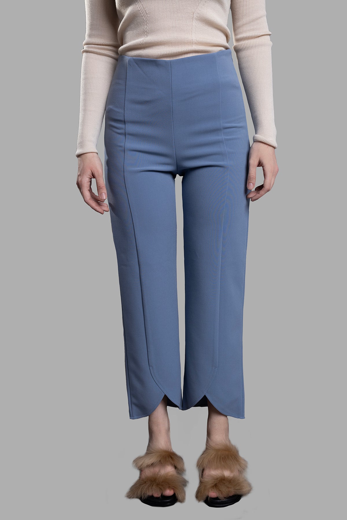 Blue High-waist Trousers