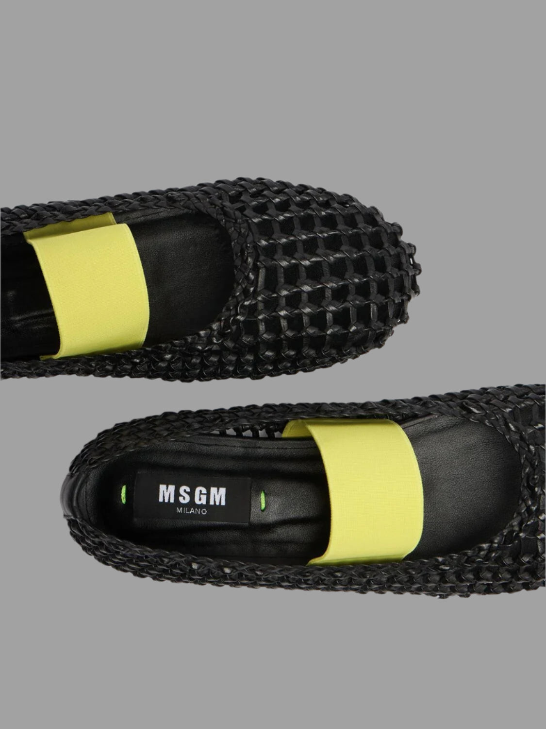 Leather Mesh Ballerinas