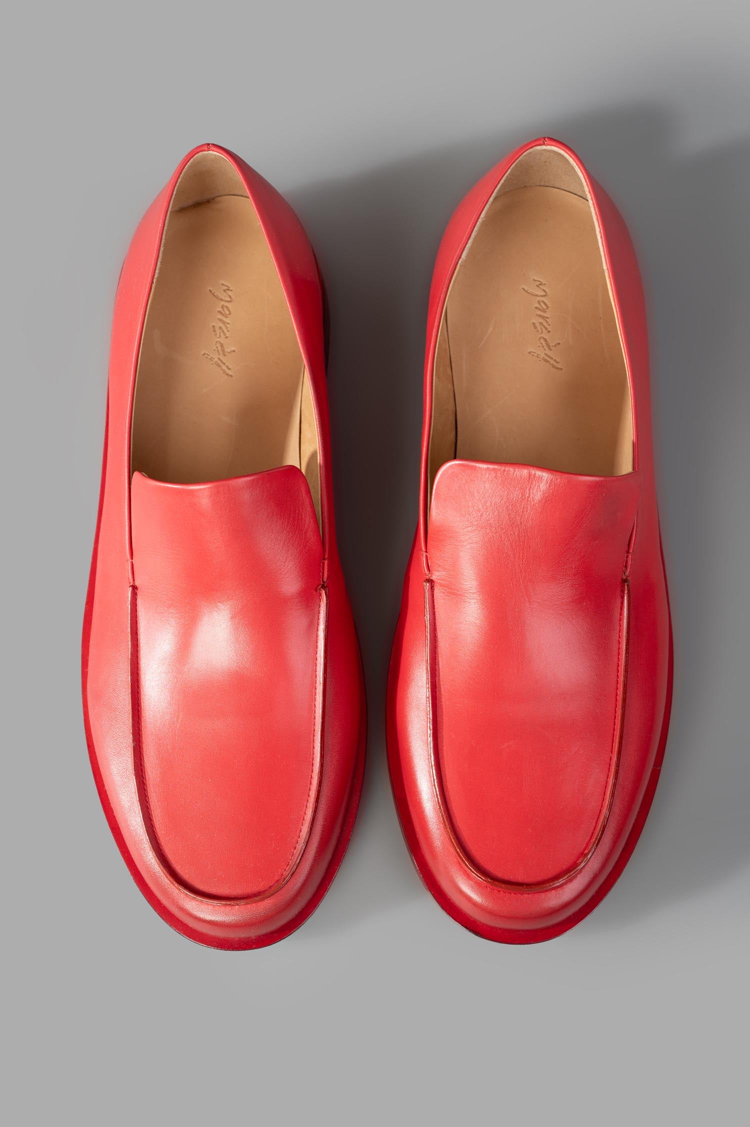 Almond-toe Leather Loafers