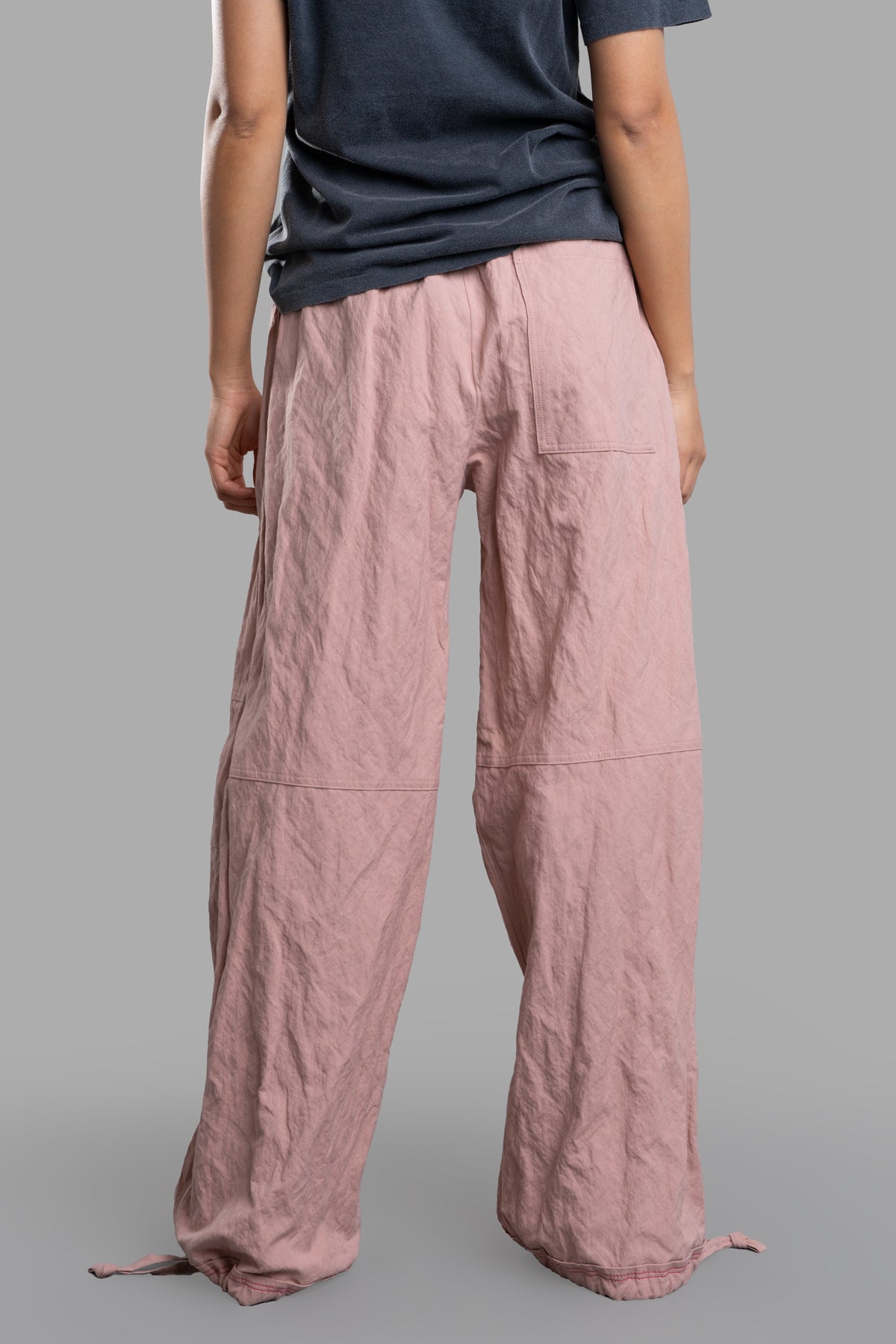 Crinkled Wide-leg Pants