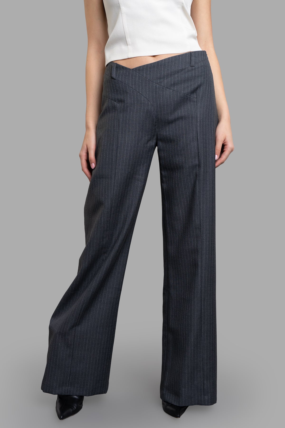 Pinstriped Palazzo Pants