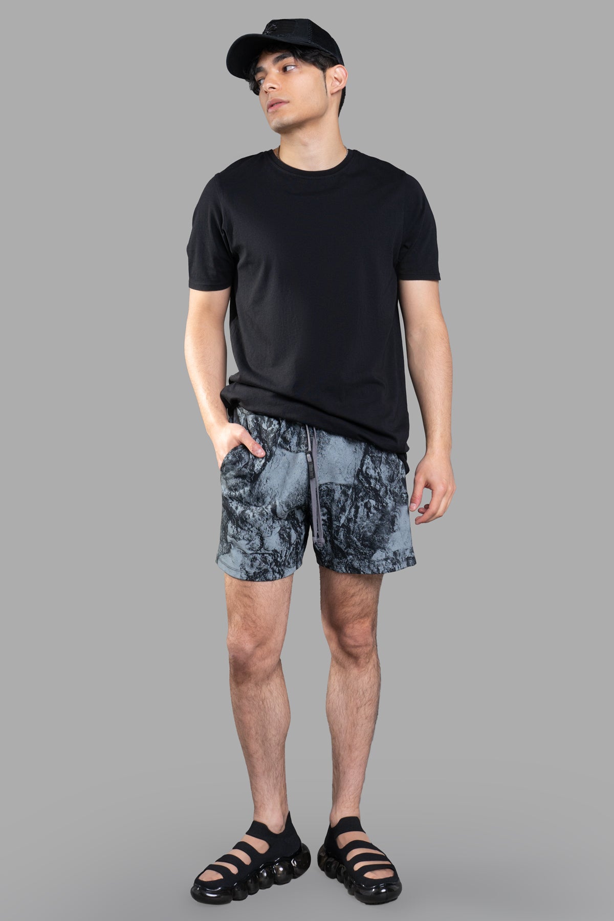 Abstract-print Shorts