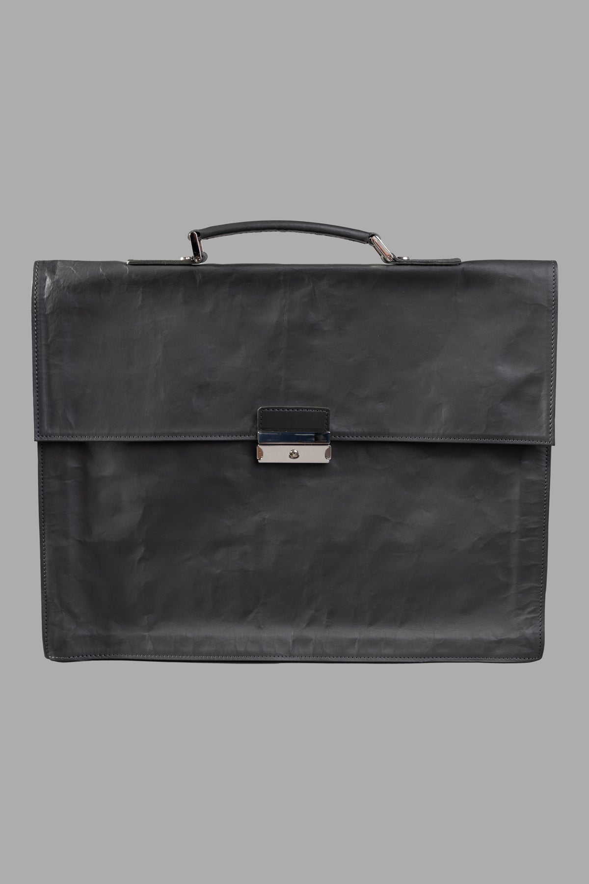 Crinkled Grey Briefcase