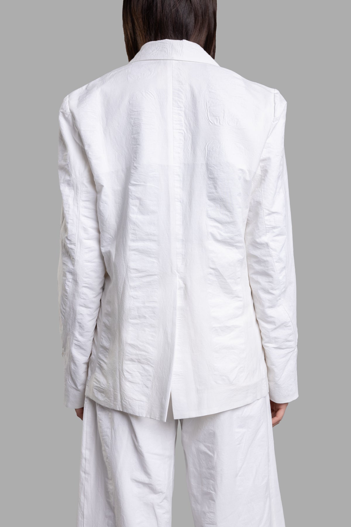 Crinkled Cotton Blazer