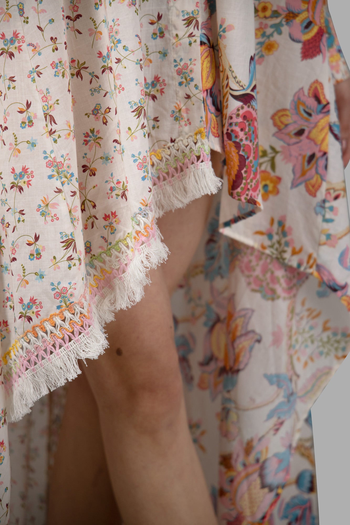 Double-Print Asymmetric Dress