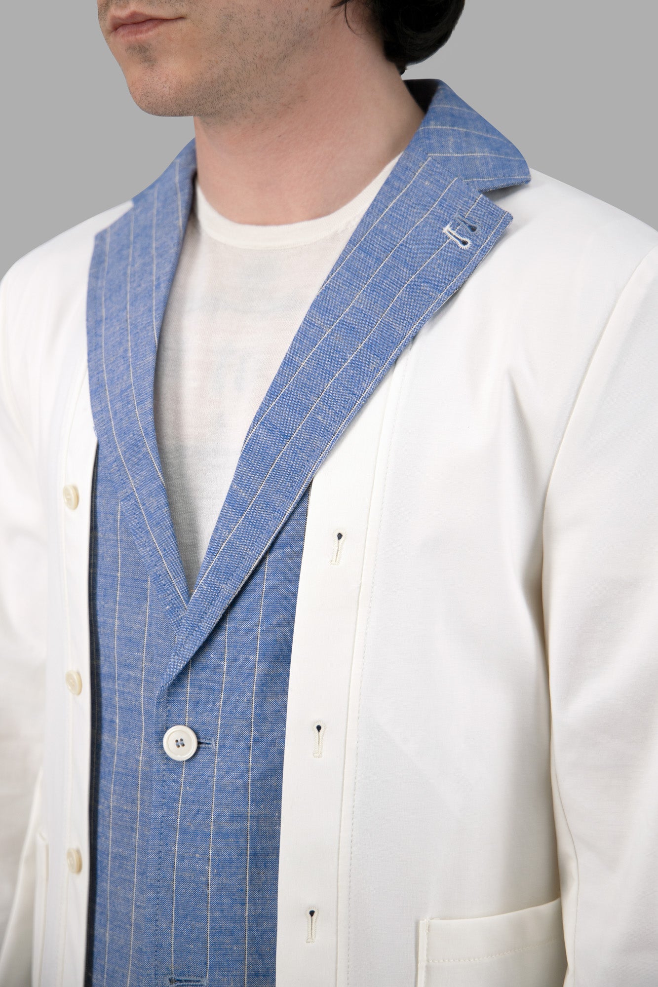 Layered-Effect Blazer Cardigan