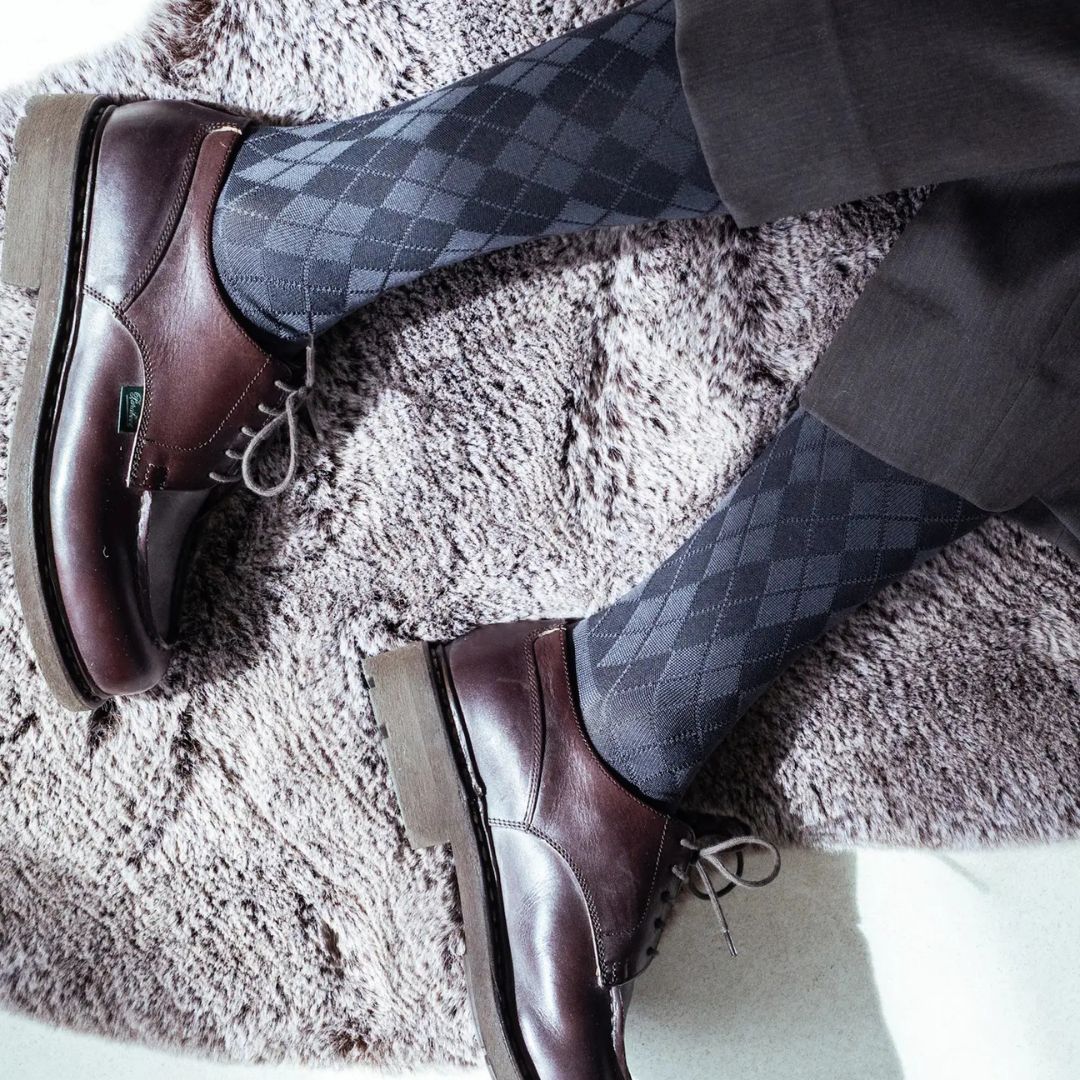 Supima Cotton Diamond Crew Socks