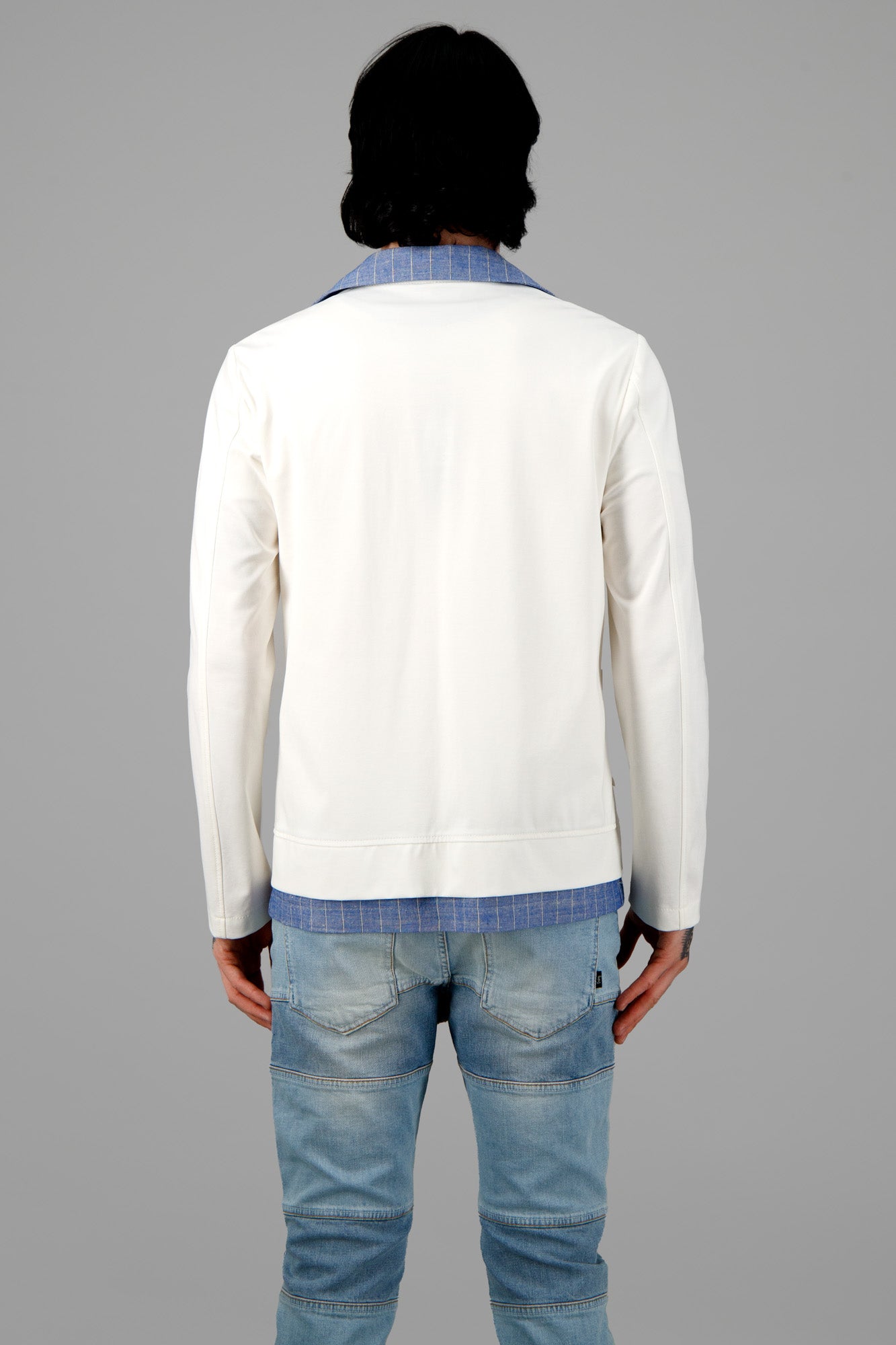 Layered-Effect Blazer Cardigan