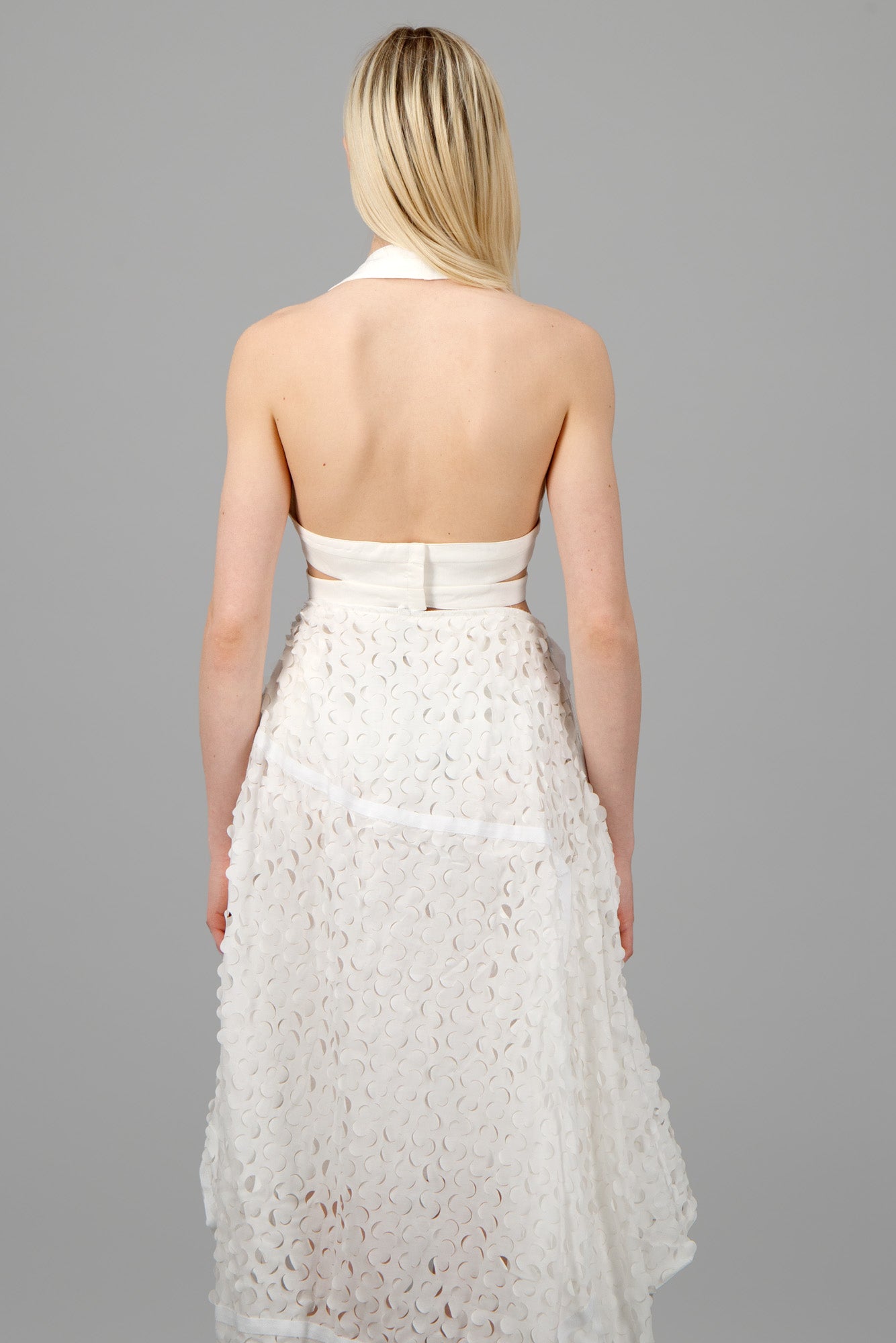 White Linen Crop Top