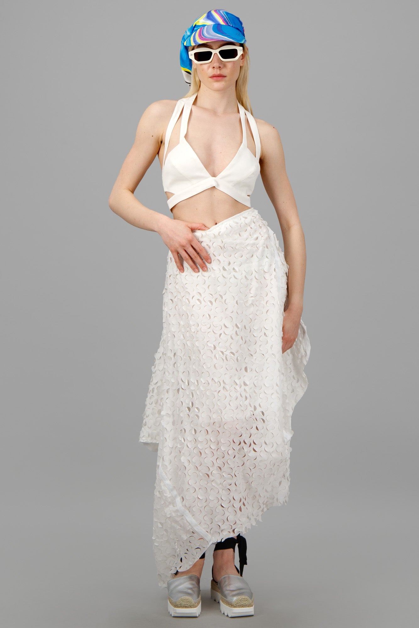 White Linen Crop Top