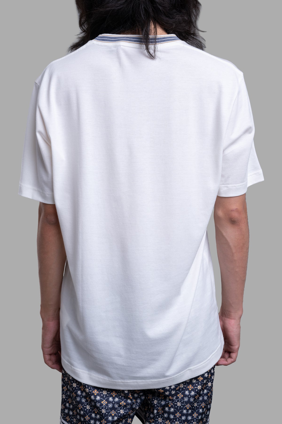 Striped Neckline T-shirt