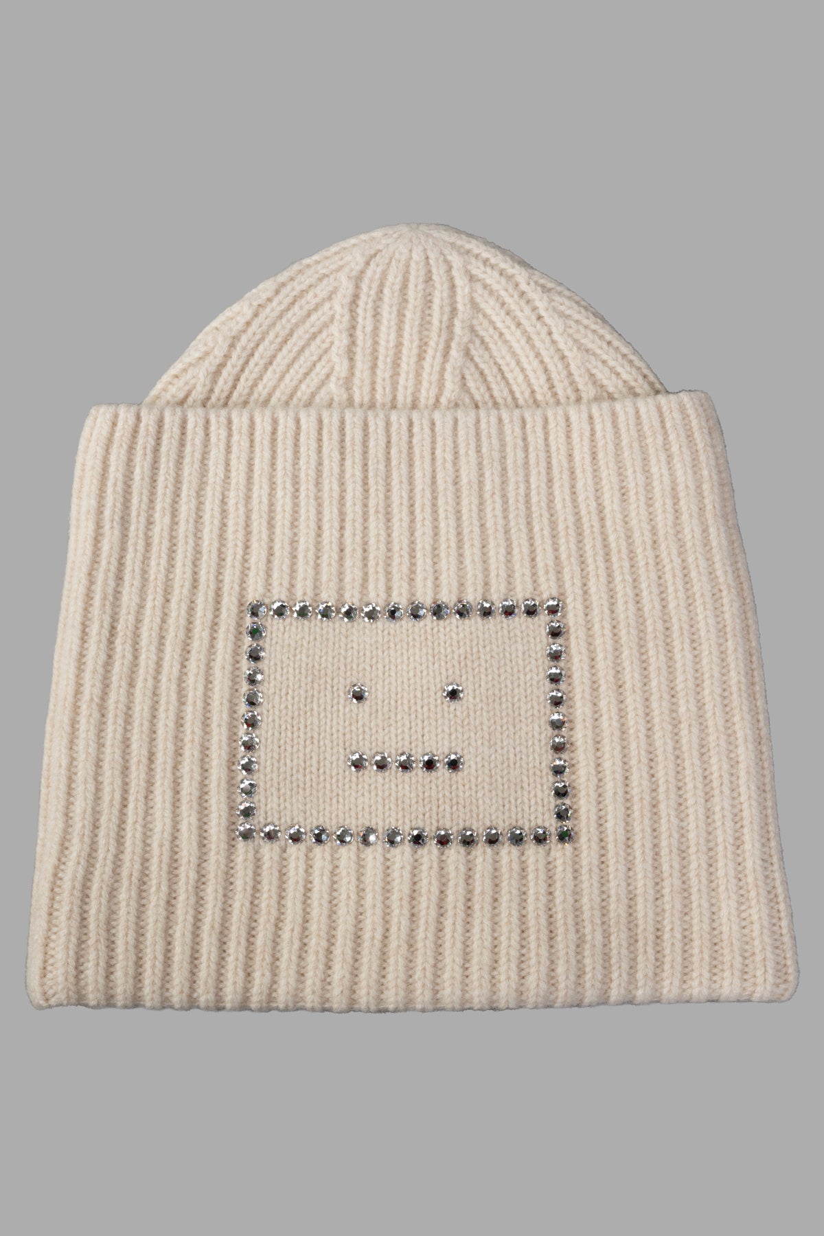 Embellished Face Square Beanie