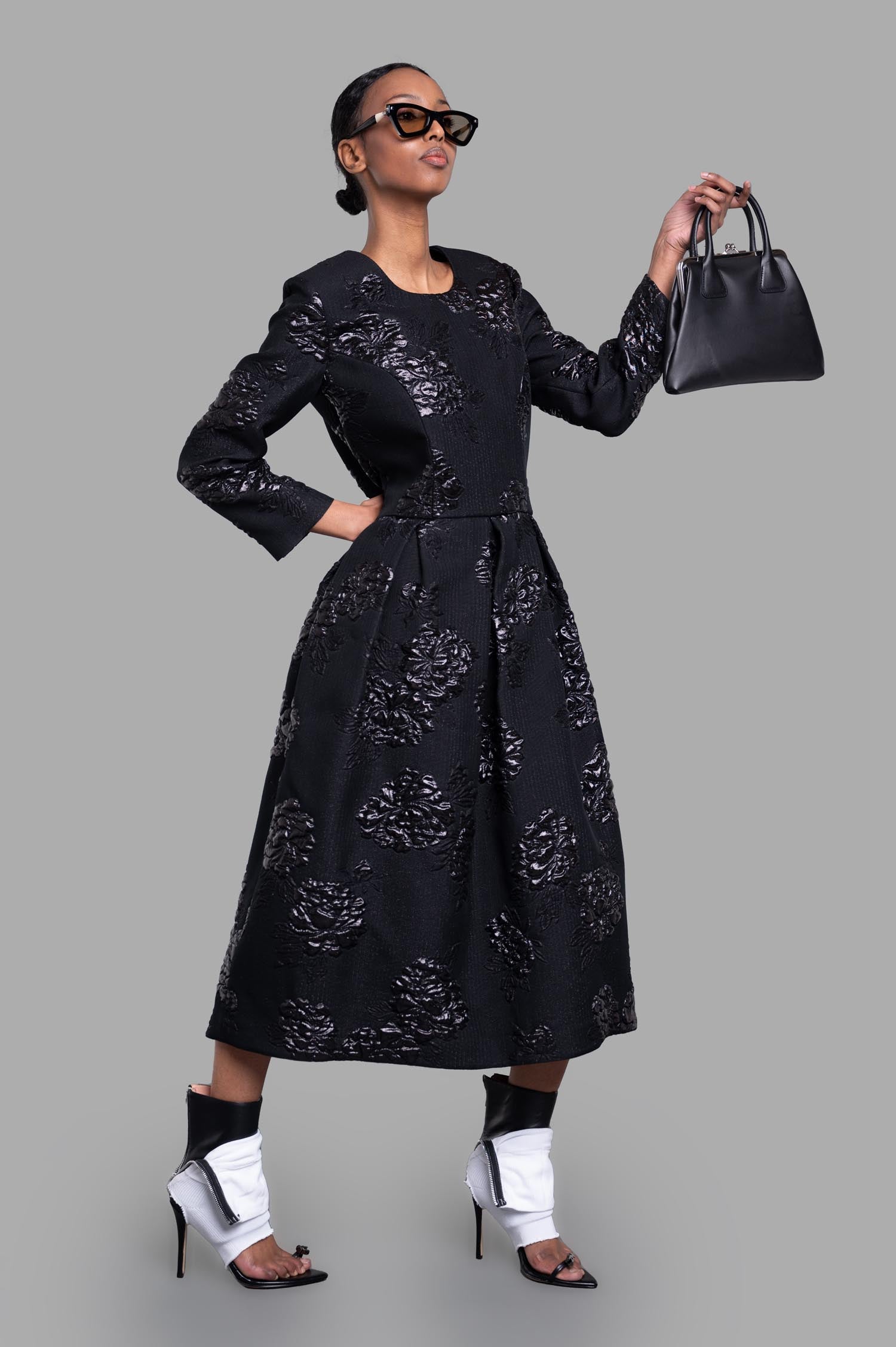 Structured Floral Dress
