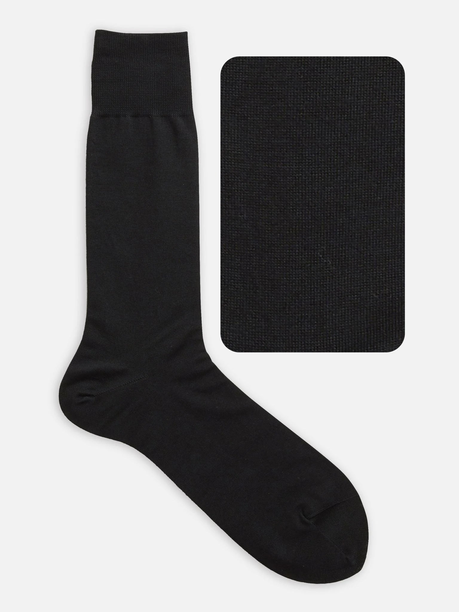 Supima Cotton Plain Mid-Calf Socks