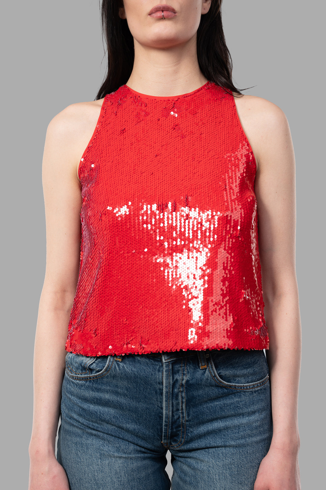 Red Sequin Top