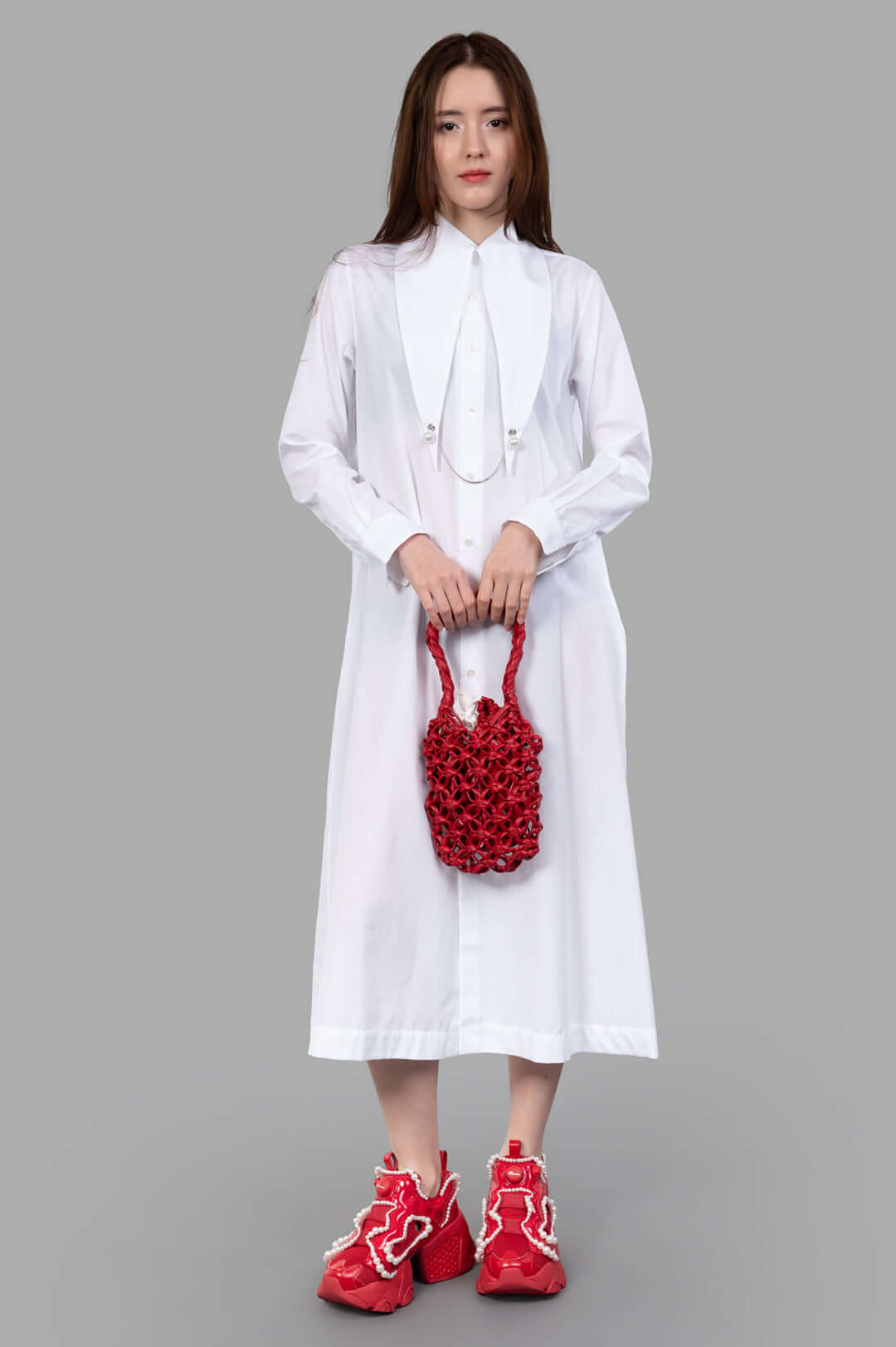 Charm-collar Shirt Dress