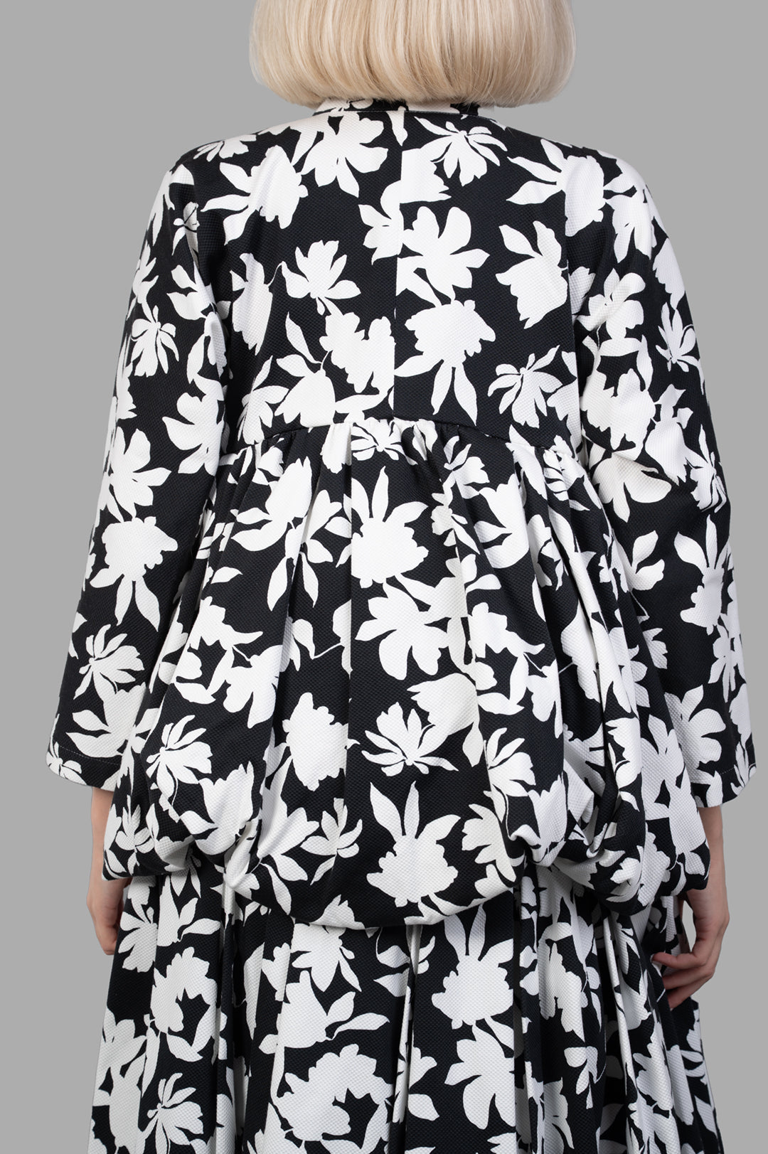 Floral-print Pleated Jacket