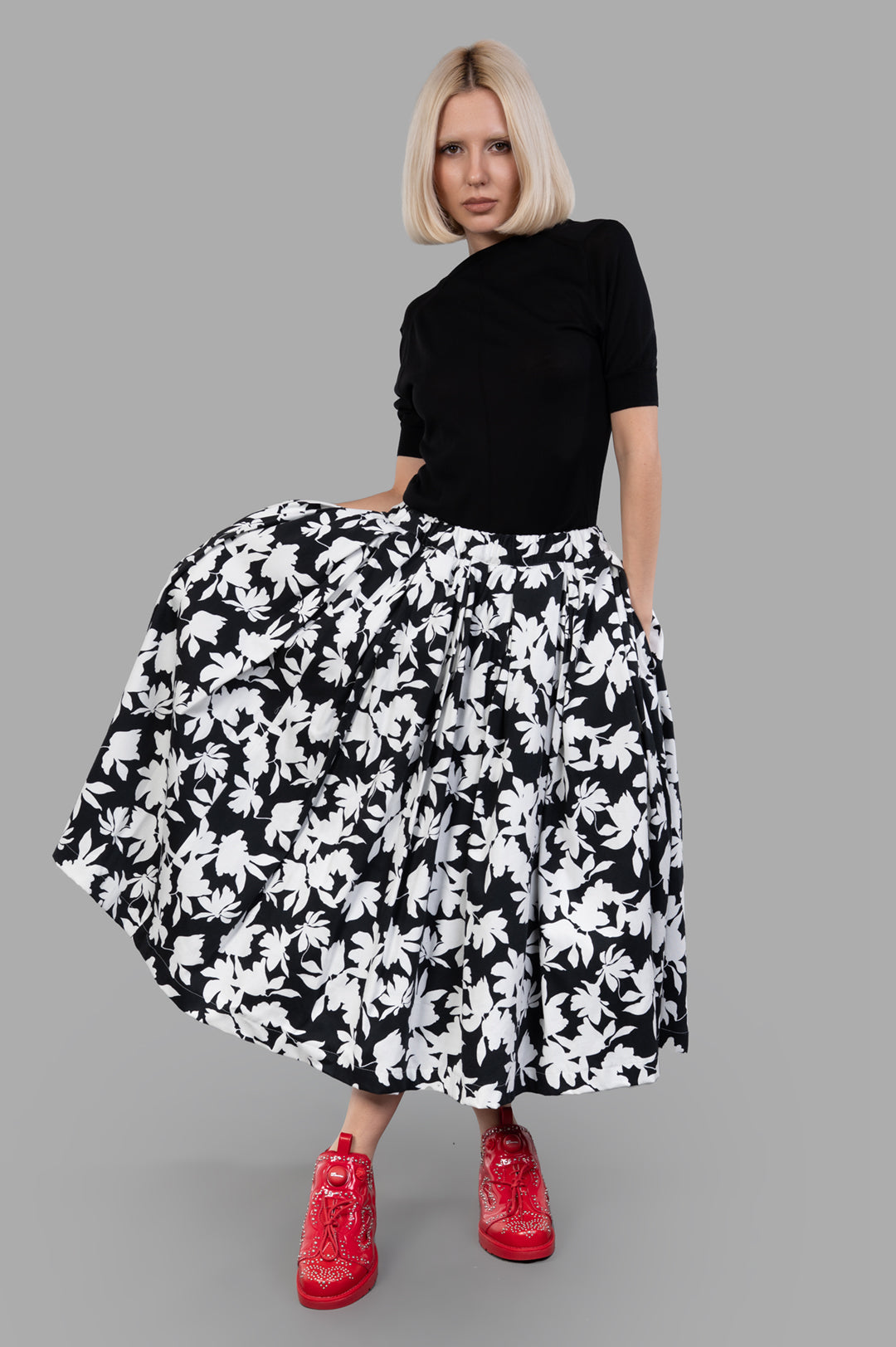 Floral-print Skirt