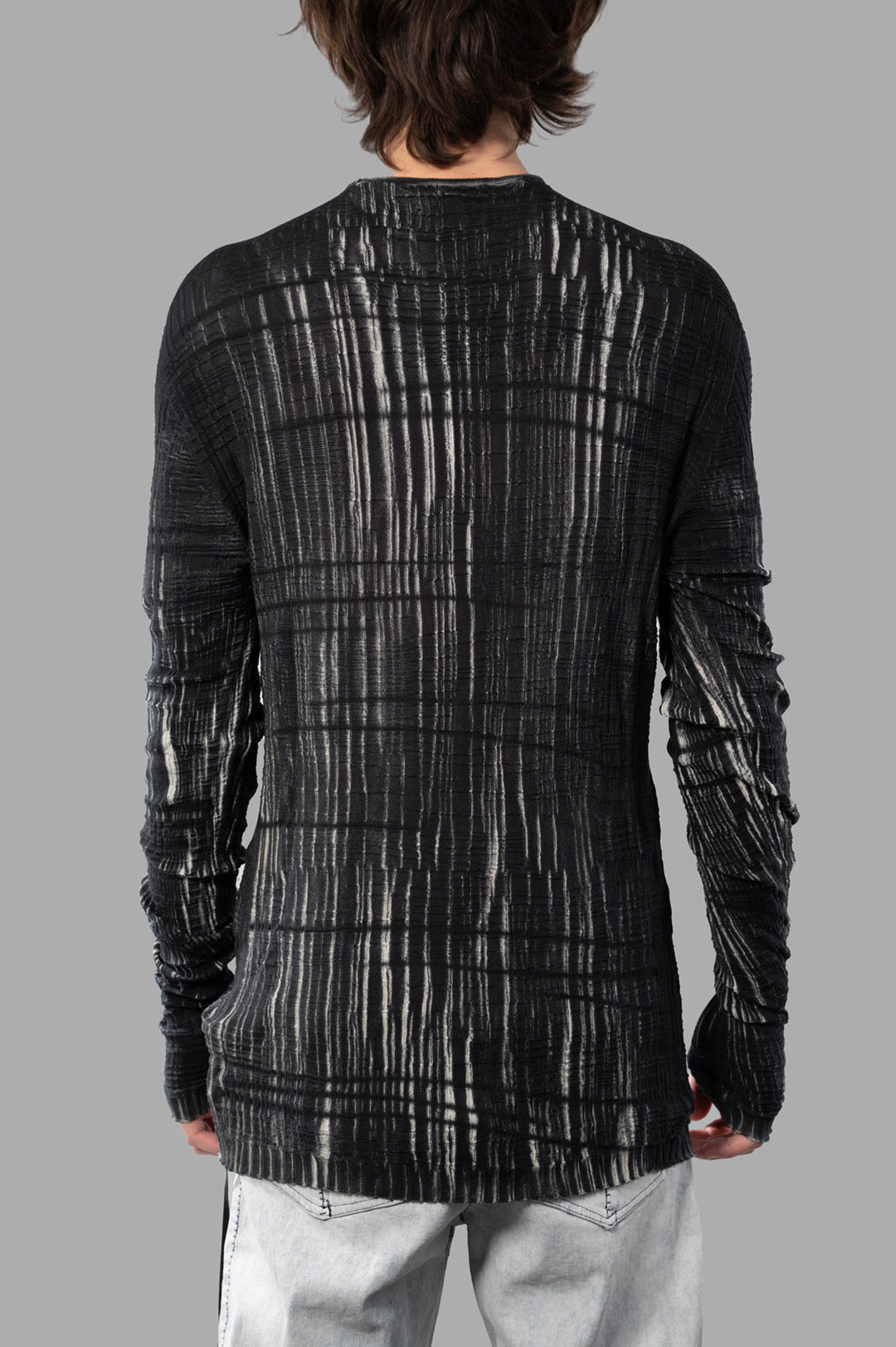 Ribbed Sweater with Stripes
