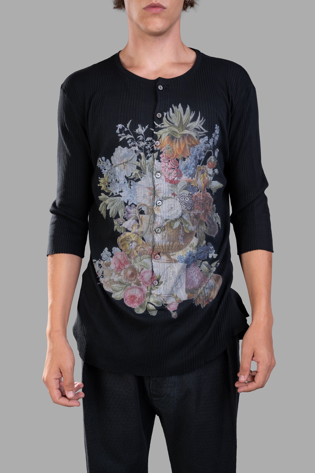 Ribbed Floral T-shirt