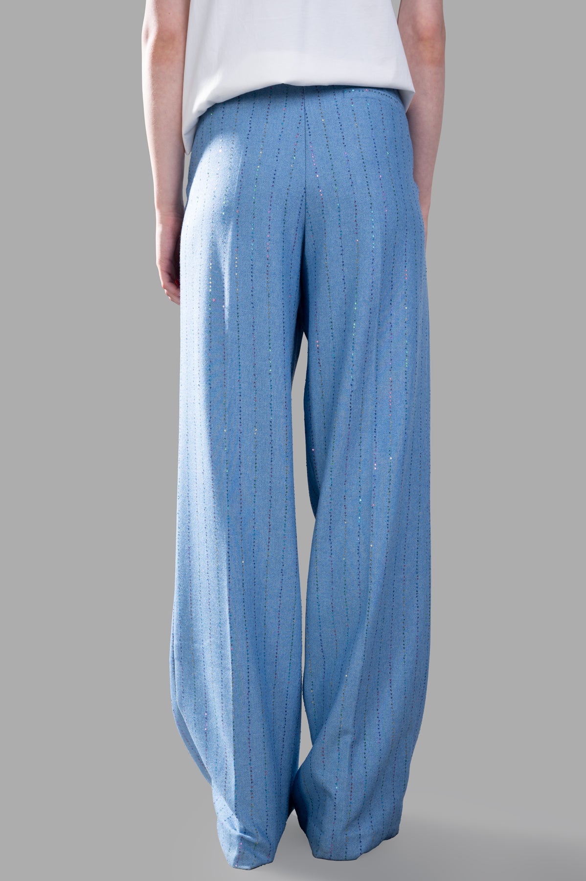 Sequinned-stripes Trousers