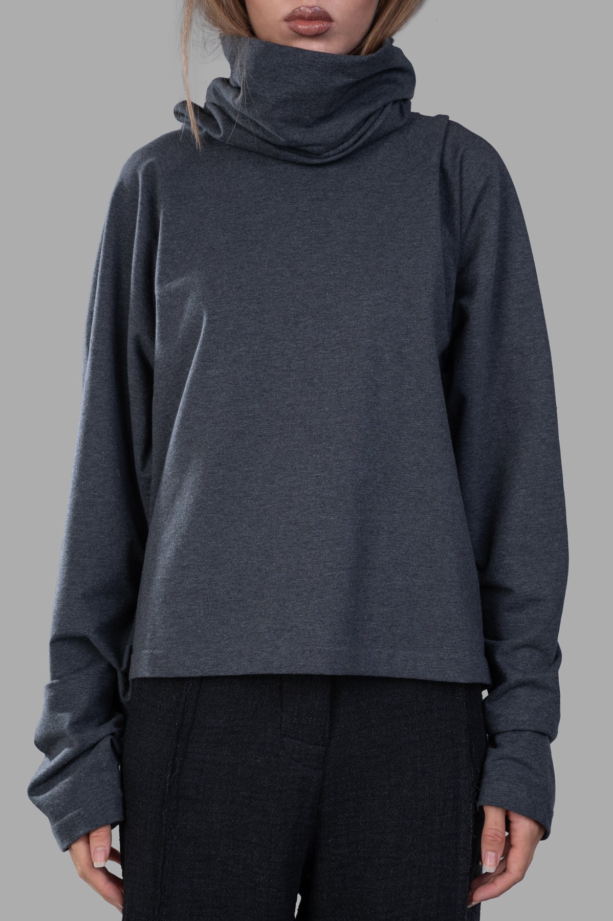Raglan-Sleeve Turtleneck Top