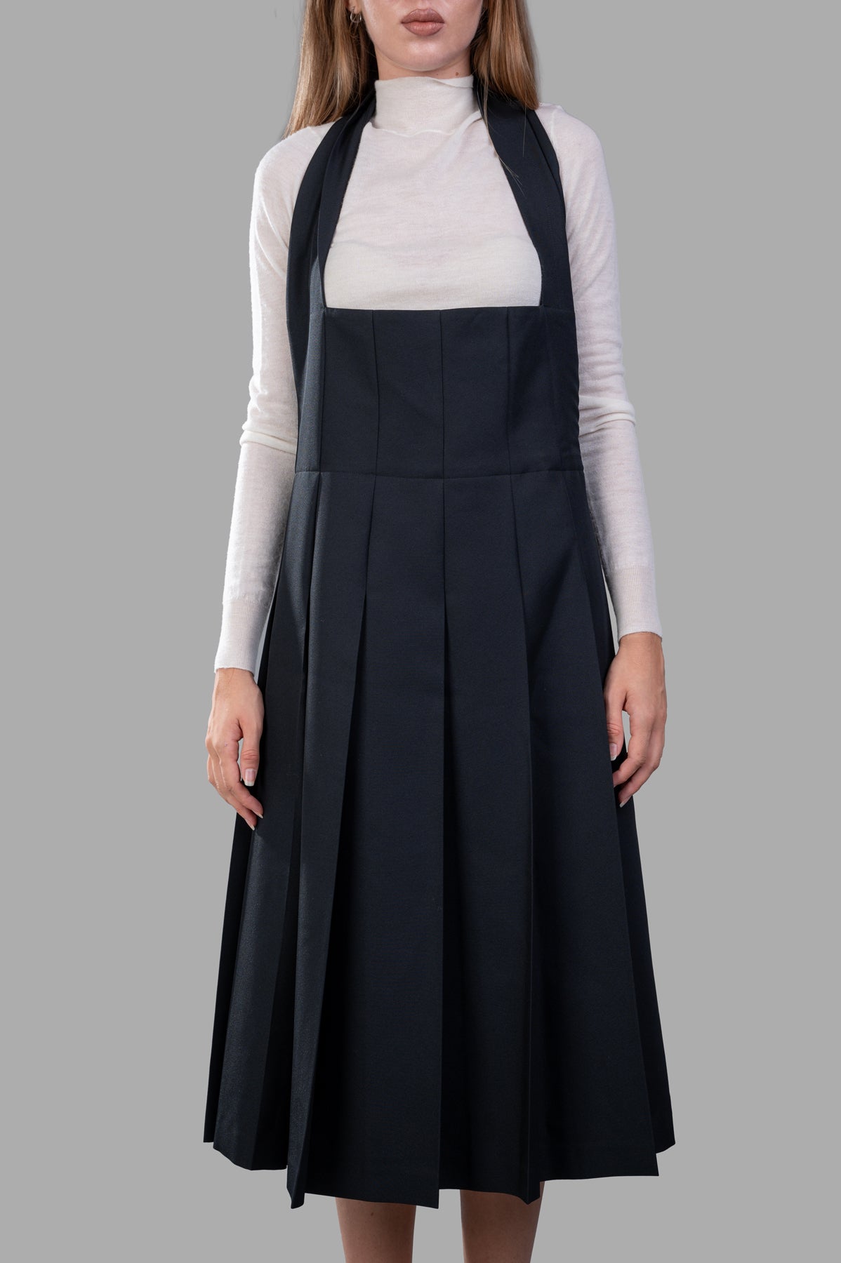 Pleated Suspender Dress