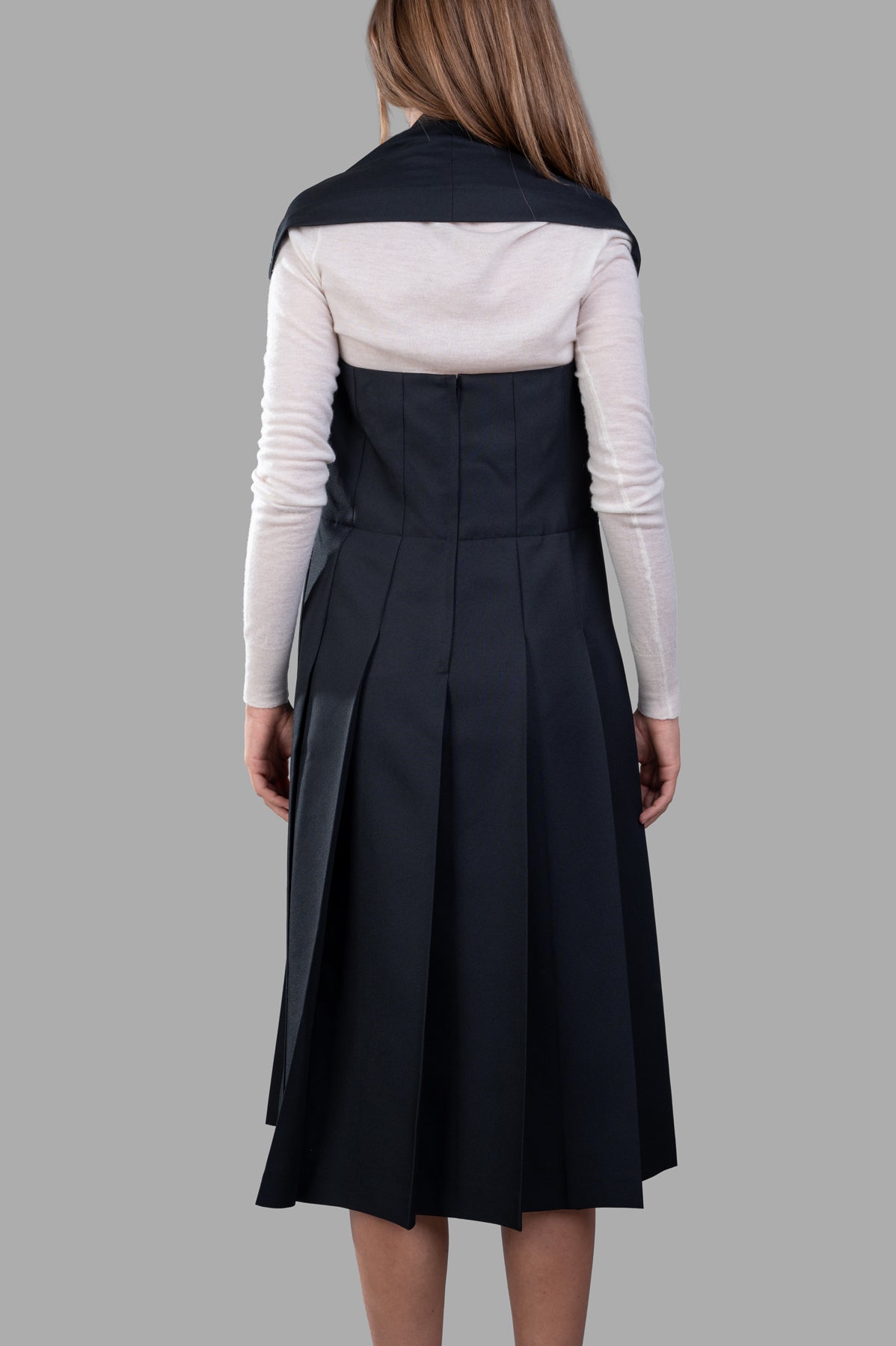 Pleated Suspender Dress