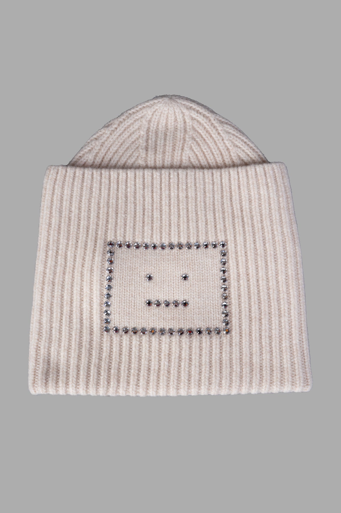 Embellished-Face Square Beanie