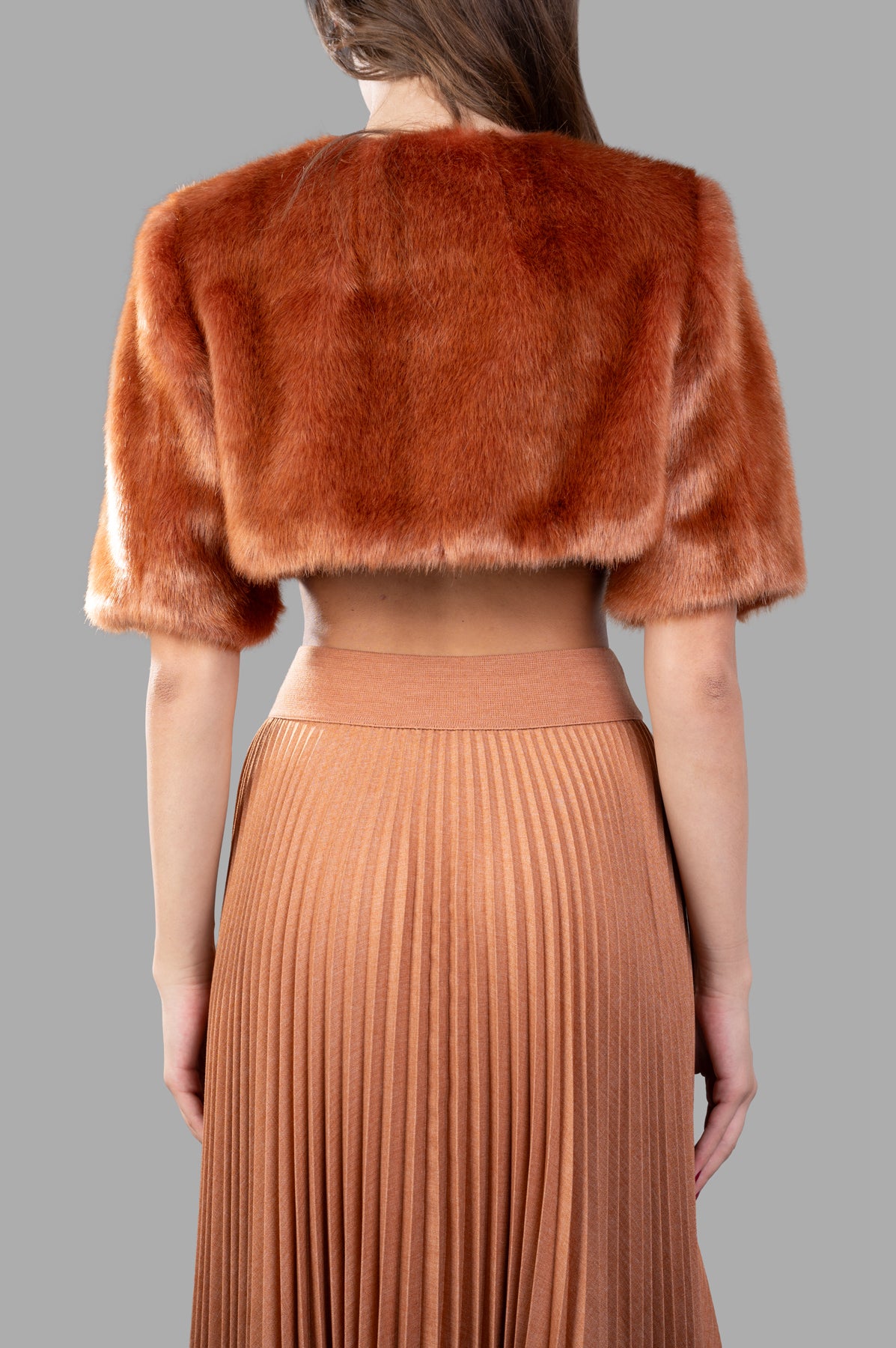 Cropped Faux-fur Jacket