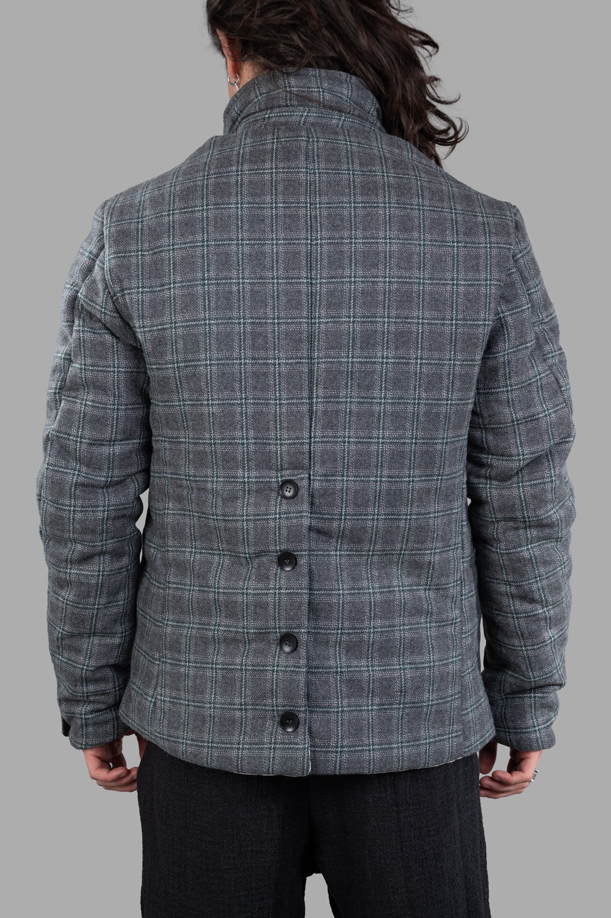 Padded Plaid Jacket