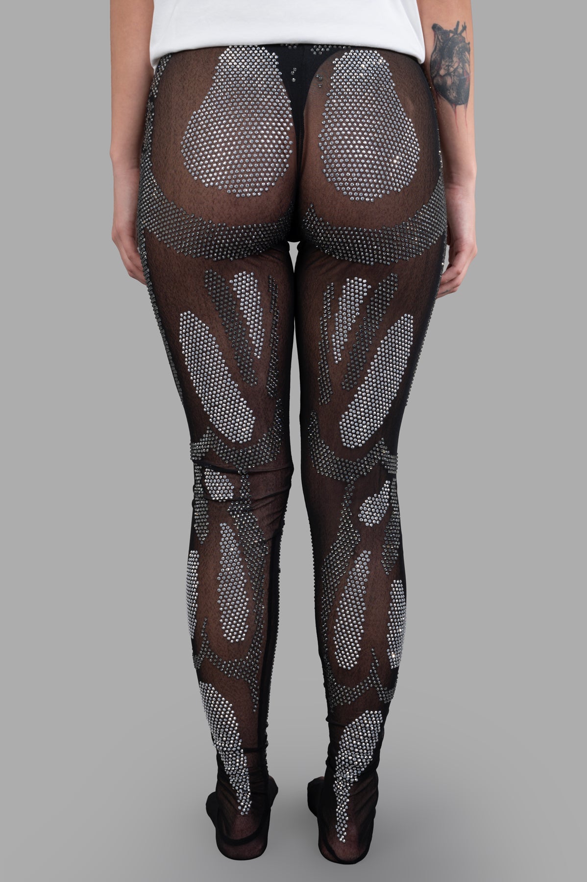 Rhinestones Embellished Leggings