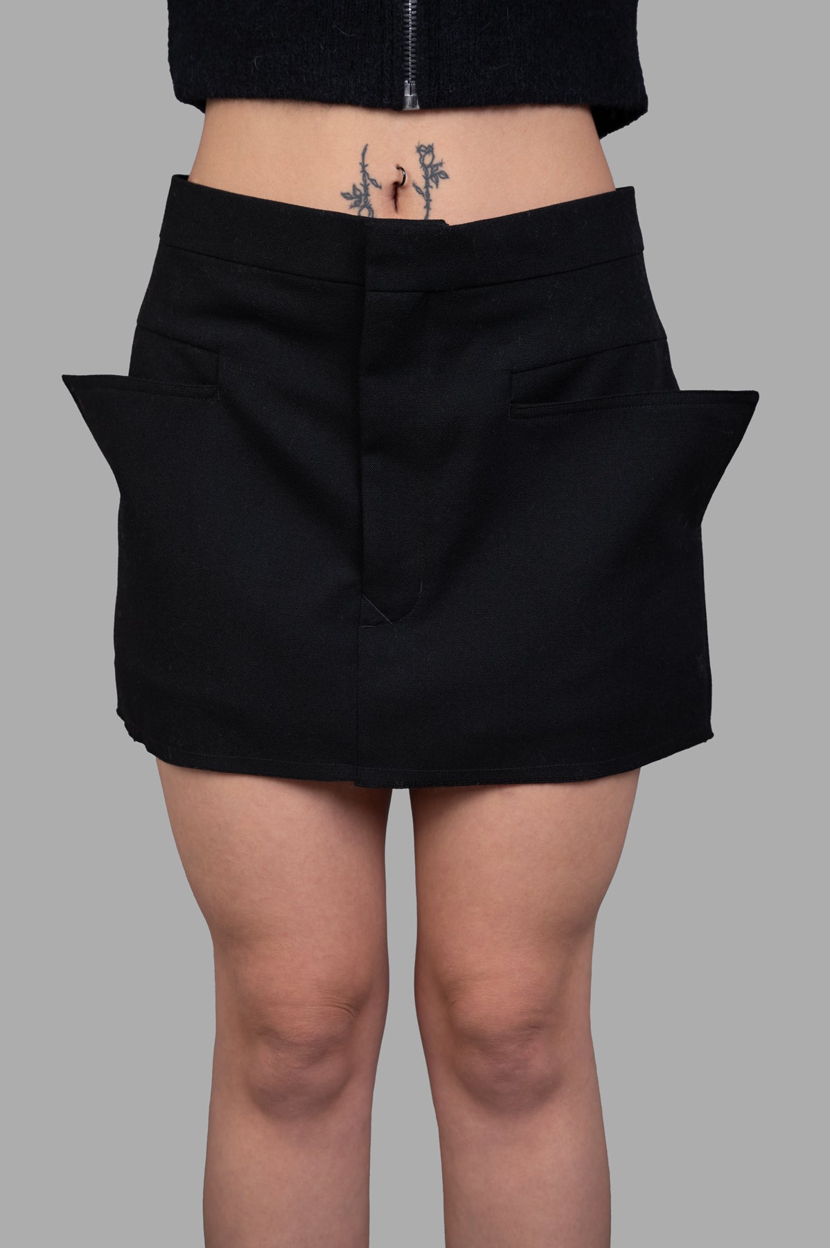Cut-off Mini Skirt