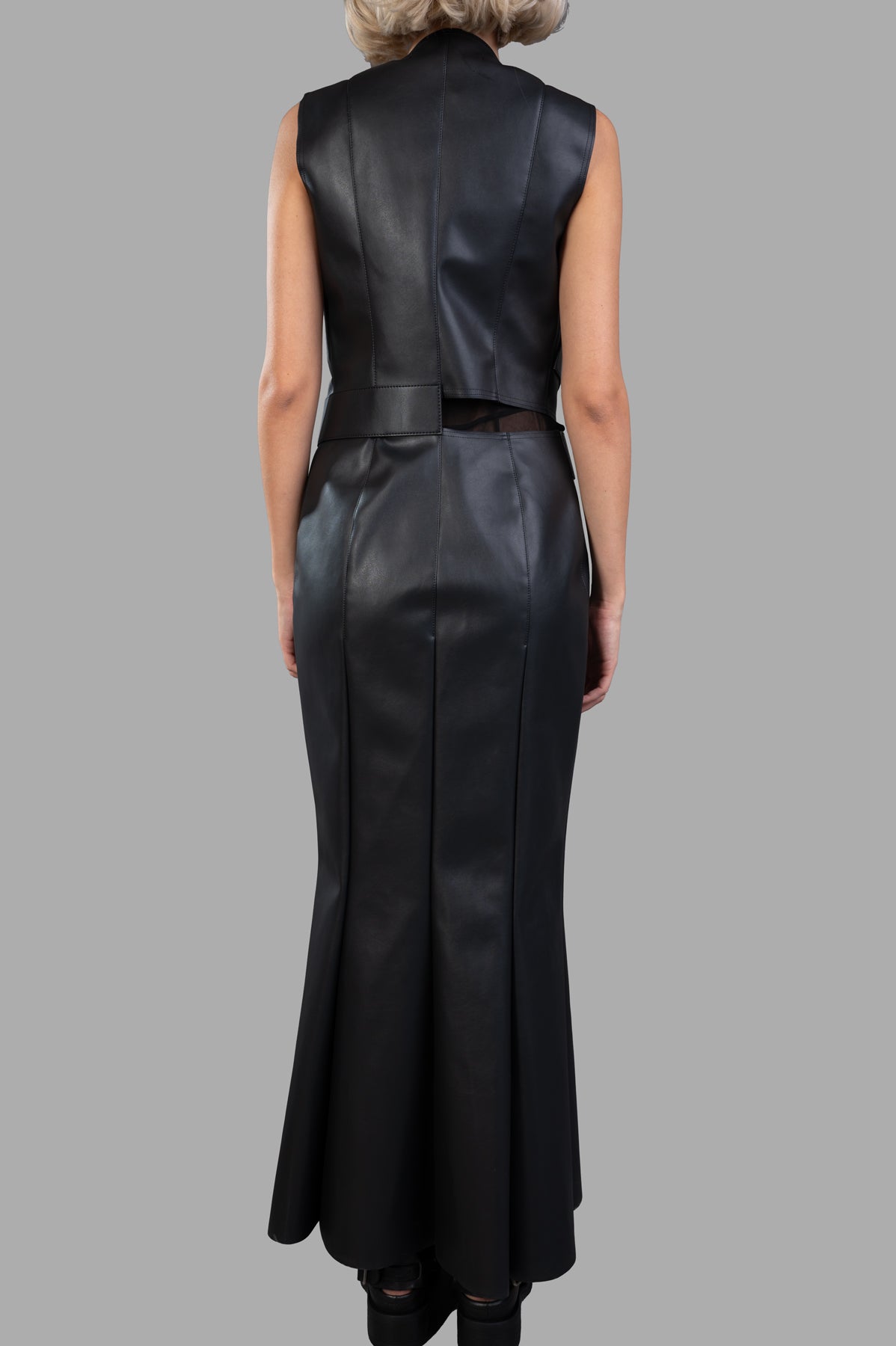 Faux Leather Dress