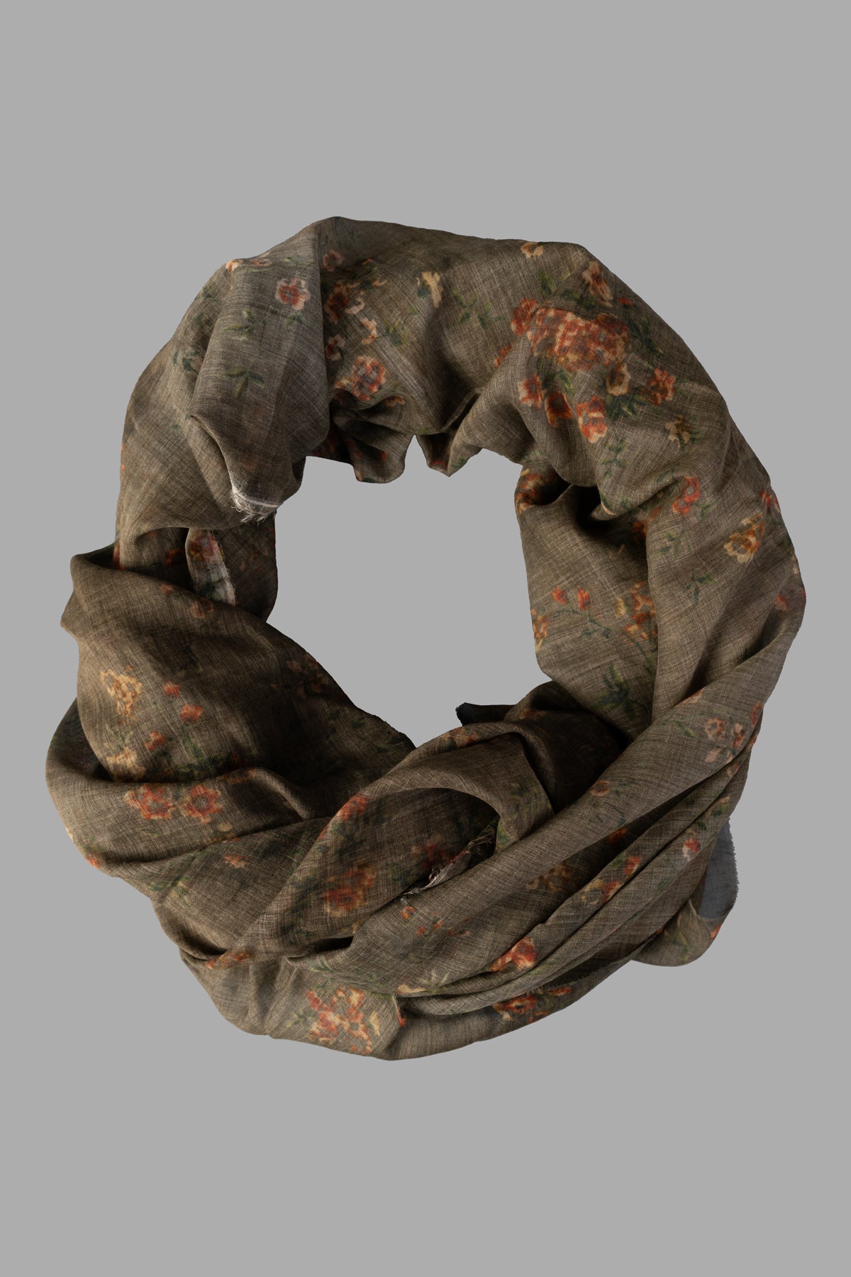 Satin Floral-print Scarf