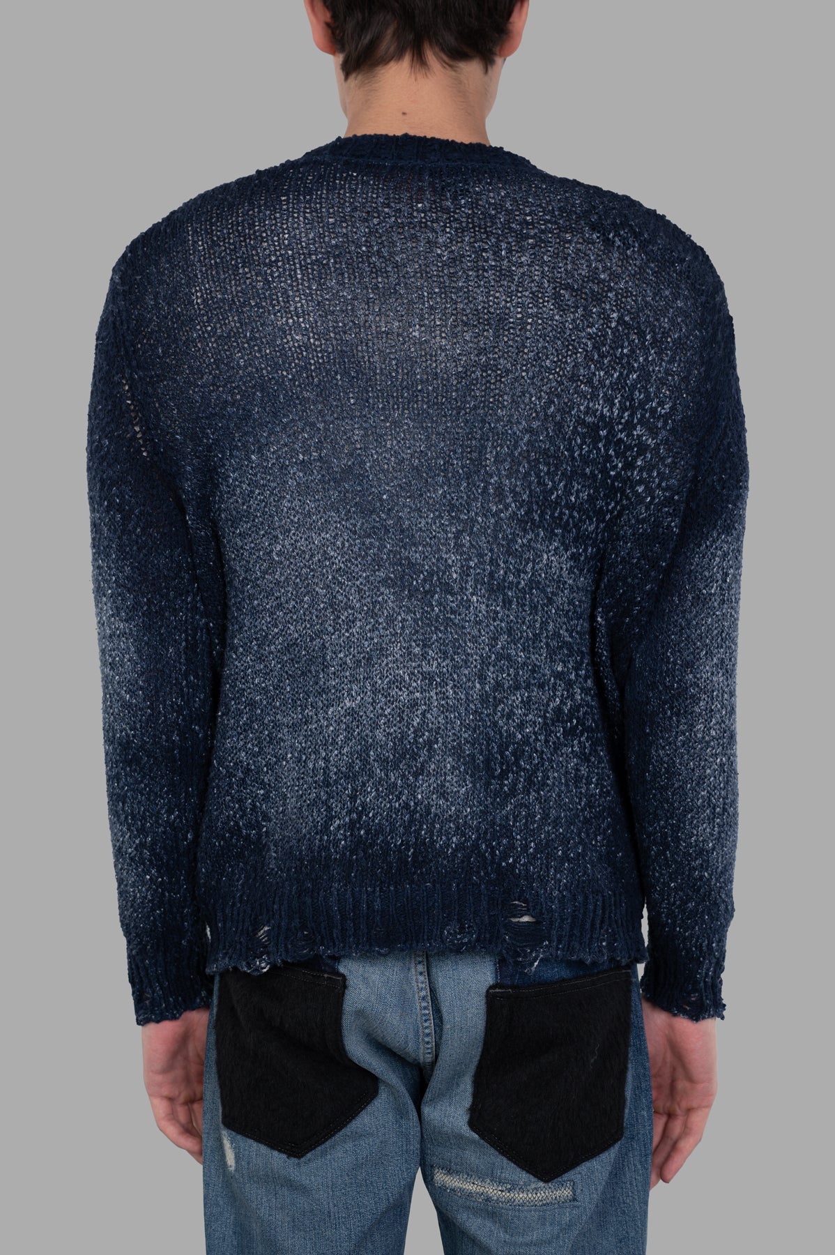 Distressed V-neck Cardigan