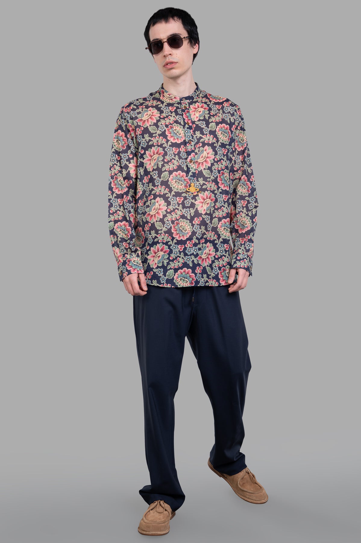 Floral Mandarin Shirt