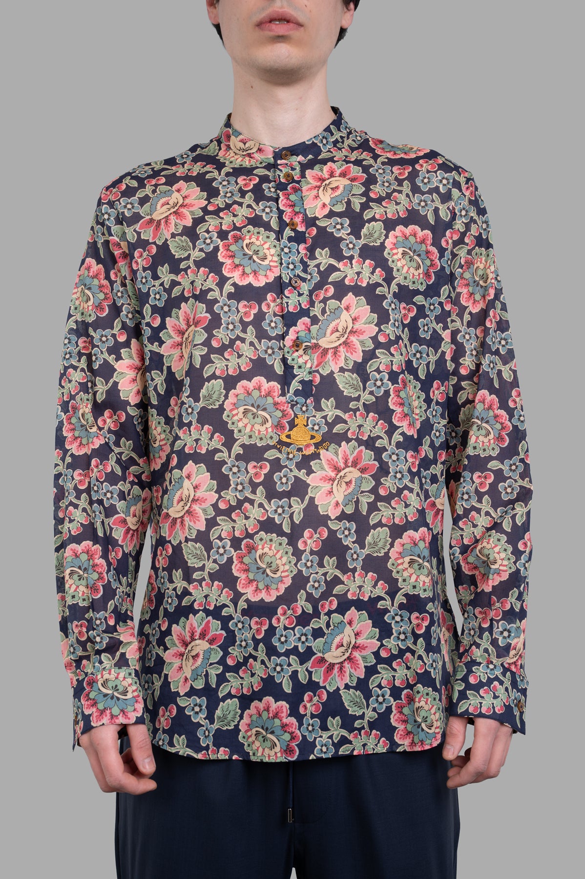 Floral Mandarin Shirt