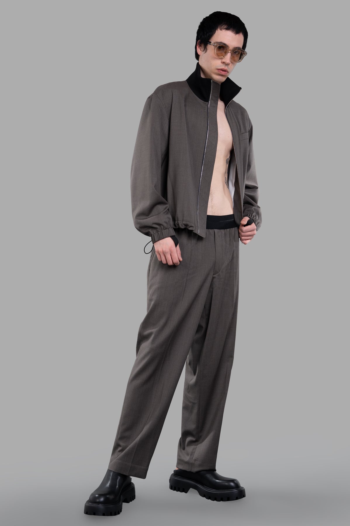 Relaxed Wool Bomber