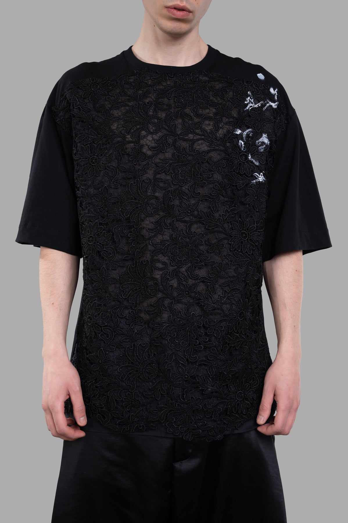 Lace-detail T-shirt